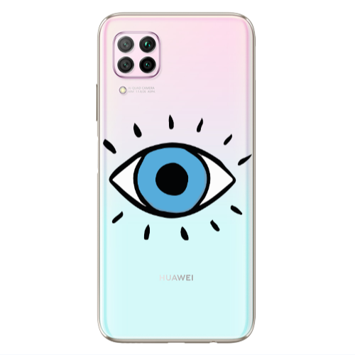 Huawei P40 Lite Shining Eye Transparent Silicone TPU Θήκη