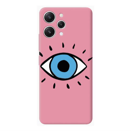 Xiaomi Redmi 12 Shining Eye Pink Colored Silicone TPU Θήκη