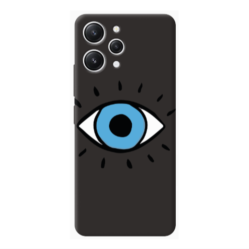 Xiaomi Redmi 12 Shining Eye Black Colored Silicone TPU Θήκη