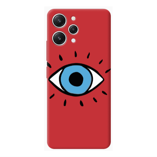 Xiaomi Redmi 12 Shining Eye Red Colored Silicone TPU Θήκη
