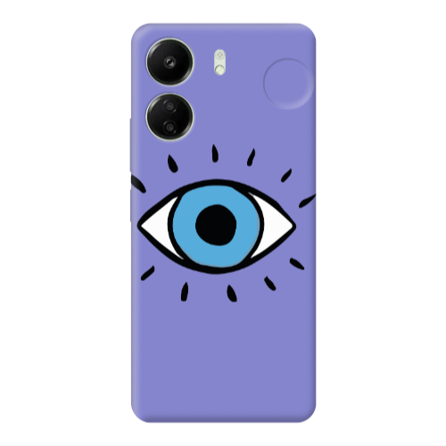 Xiaomi Redmi 13C Shining Eye Purple Colored Silicone TPU Θήκη