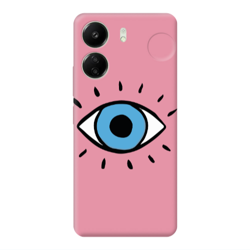 Xiaomi Redmi 13C Shining Eye Pink Colored Silicone TPU Θήκη