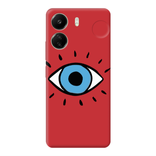 Xiaomi Redmi 13C Shining Eye Red Colored Silicone TPU Θήκη