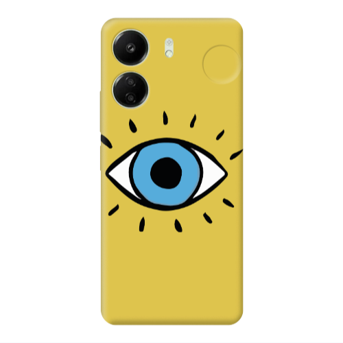 Xiaomi Redmi 13C Shining Eye Yellow Colored Silicone TPU Θήκη