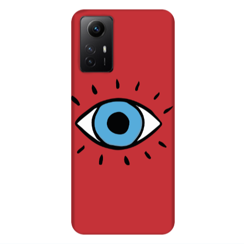 Xiaomi Redmi Note 12s Shining Eye Red Colored Silicone TPU Θήκη