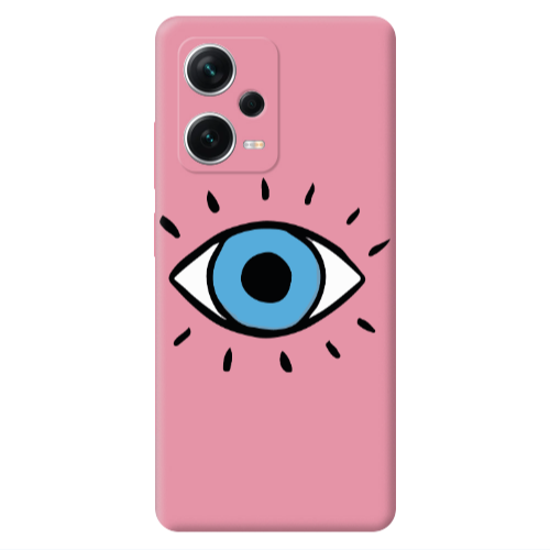 Xiaomi Poco X5 Shining Eye Pink Colored Silicone TPU Θήκη