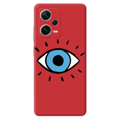 Xiaomi Poco X5 Shining Eye Red Colored Silicone TPU Θήκη