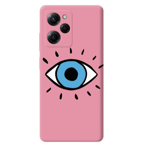 Xiaomi Poco X5 Pro Shining Eye Pink Colored Silicone TPU Θήκη