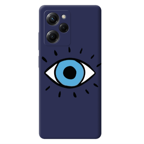 Xiaomi Poco X5 Pro Shining Eye Dark blue Colored Silicone TPU Θήκη