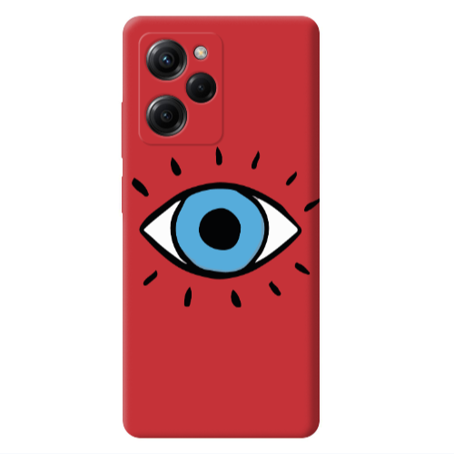 Xiaomi Poco X5 Pro Shining Eye Red Colored Silicone TPU Θήκη