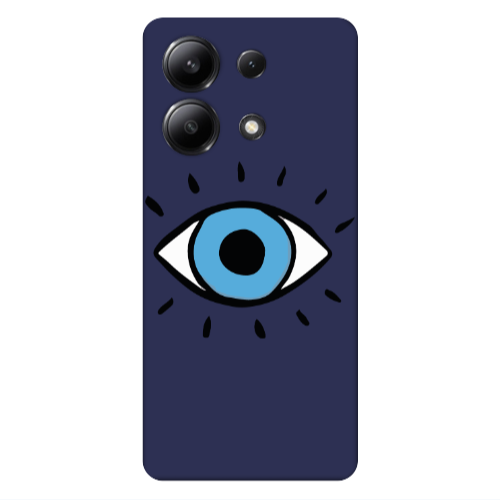 Xiaomi Redmi Note 13 4G Shining Eye Dark blue Colored Silicone TPU Θήκη