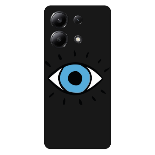 Xiaomi Redmi Note 13 4G Shining Eye Black Colored Silicone TPU Θήκη