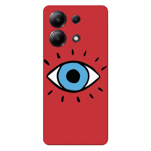 Xiaomi Redmi Note 13 4G Shining Eye Red Colored Silicone TPU Θήκη