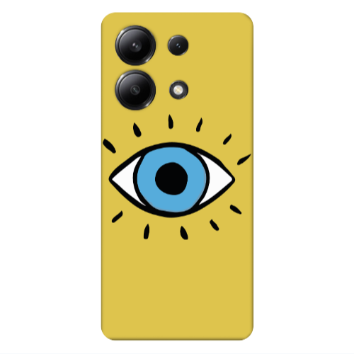 Xiaomi Redmi Note 13 4G Shining Eye Yellow Colored Silicone TPU Θήκη