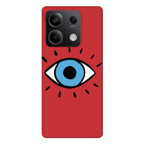 Xiaomi Redmi Note 13Pro 5G Shining Eye Red Colored Silicone TPU Θήκη