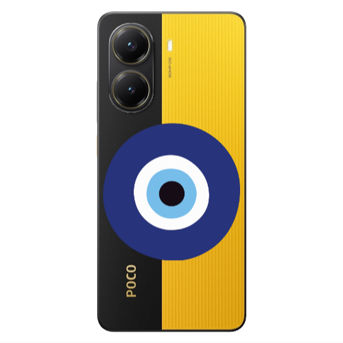 Xiaomi Poco X7 Pro Evil eye bead Transparent Silicone TPU Θήκη