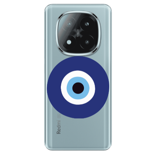 Xiaomi Redmi Note 14 Pro + 5g Evil eye bead Transparent Silicone TPU Θήκη