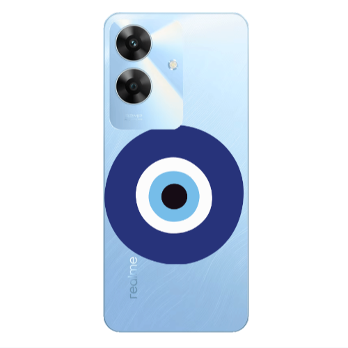 Realme Note 60 Evil eye bead Transparent Silicone TPU Θήκη