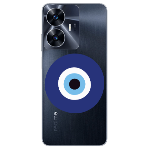 Realme Note 50 Evil eye bead Transparent Silicone TPU Θήκη