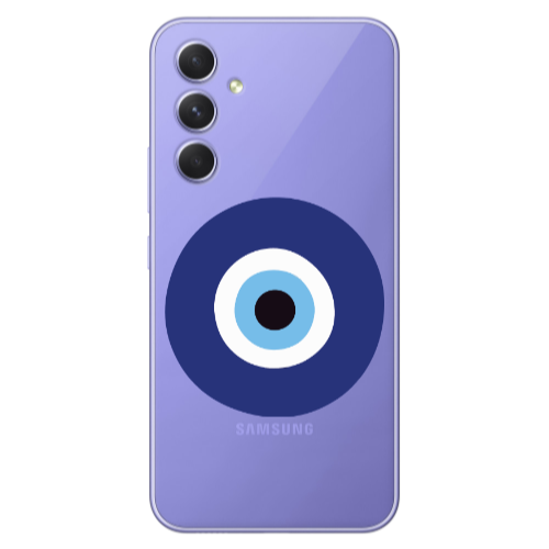 Samsung A56 Evil eye bead Transparent Silicone TPU Θήκη