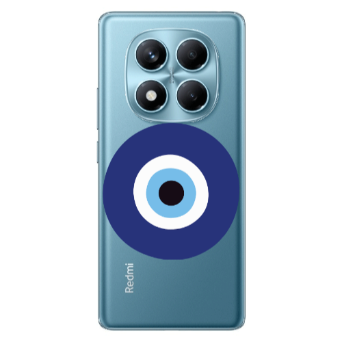 Xiaomi Redmi Note 14 Pro Evil eye bead Transparent Silicone TPU Θήκη