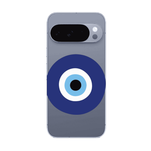 Google Pixel 10 Pro Evil eye bead Transparent Silicone TPU Θήκη