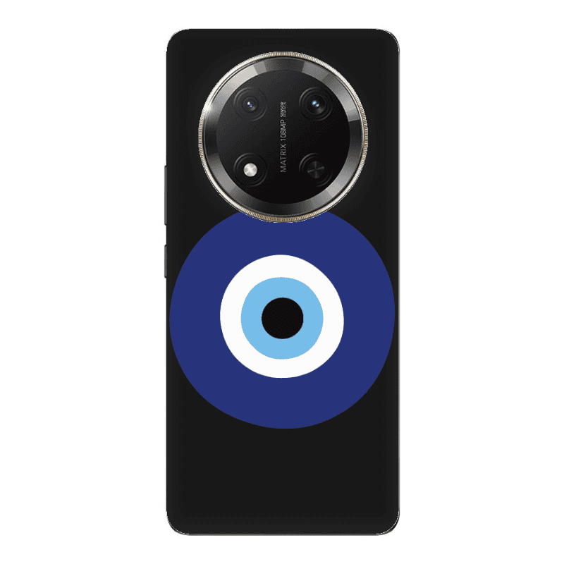 Honor Magic 7 Lite Evil eye bead Black Colored Silicone TPU Θήκη