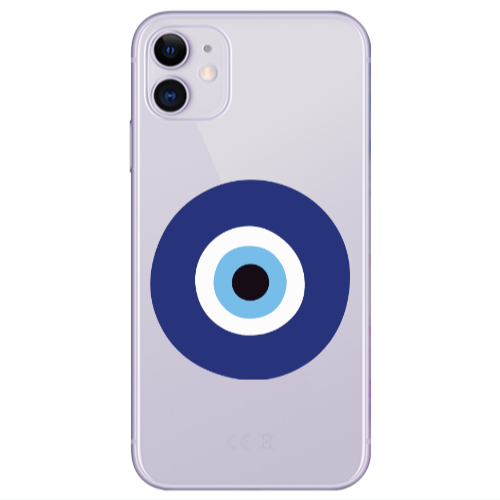 Apple iPhone 11  Evil eye bead Transparent Silicone TPU Θήκη