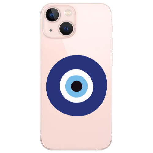 Apple iPhone 13 Evil eye bead Transparent Silicone TPU Θήκη
