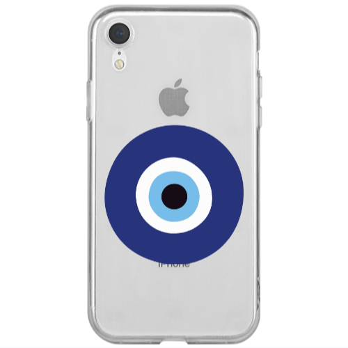 Apple iPhone Xr Evil eye bead Transparent Silicone TPU Θήκη