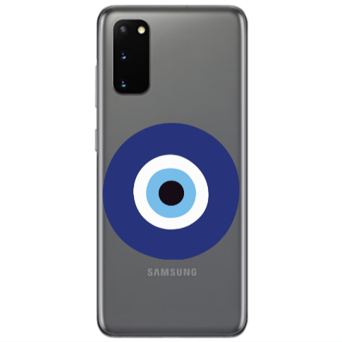 Samsung S20 Evil eye bead Transparent Silicone TPU Θήκη