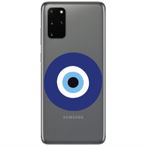 Samsung S20 Plus Evil eye bead Transparent Silicone TPU Θήκη