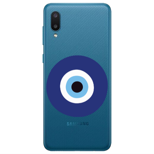 Samsung A02 Evil eye bead Transparent Silicone TPU Θήκη