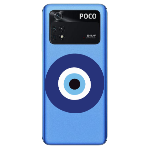 Xiaomi Poco M4 Pro 4G Evil eye bead Transparent Silicone TPU Θήκη