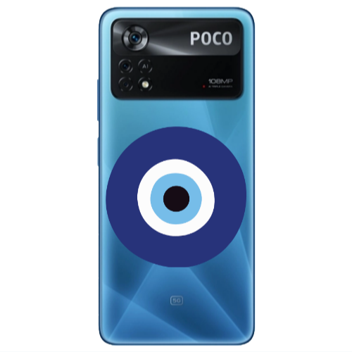 Xiaomi Poco X4 Pro Evil eye bead Transparent Silicone TPU Θήκη