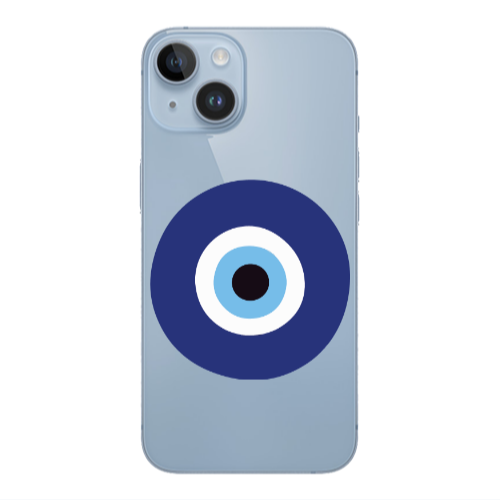 Apple iPhone 14  Evil eye bead Transparent Silicone TPU Θήκη