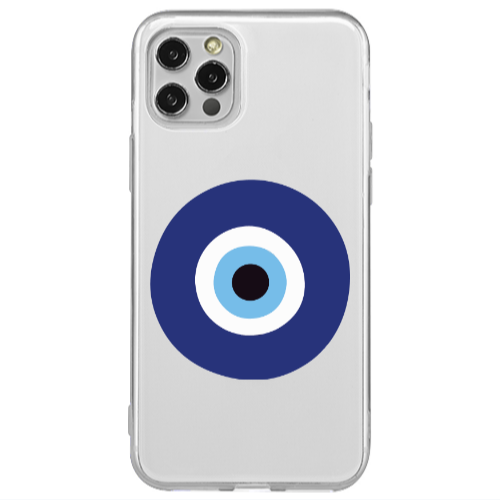 Apple iPhone 12 Pro Evil eye bead Transparent Silicone TPU Θήκη