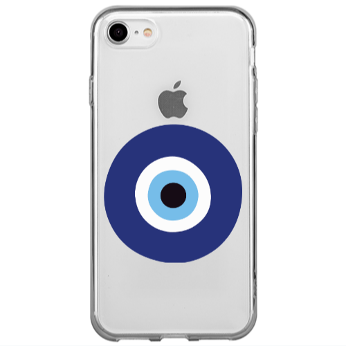 Apple iPhone 7 Evil eye bead Transparent Silicone TPU Θήκη