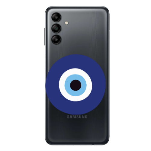 Samsung A04S Evil eye bead Transparent Silicone TPU Θήκη