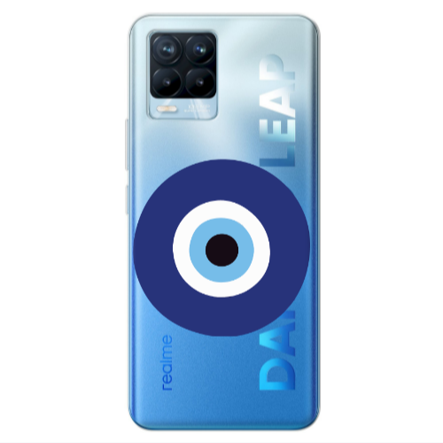 Realme 8 Pro Evil eye bead Transparent Silicone TPU Θήκη
