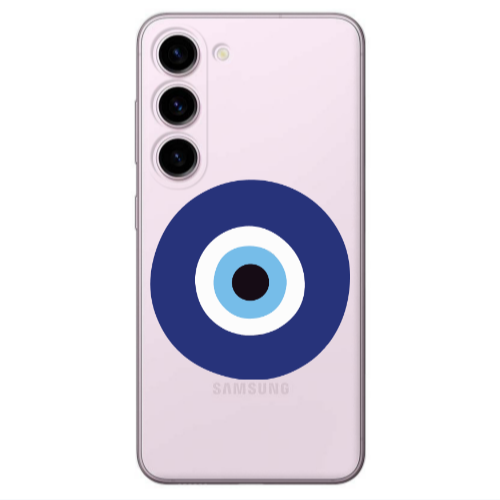 Samsung S23 Evil eye bead Transparent Silicone TPU Θήκη