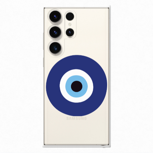 Samsung S23 Ultra Evil eye bead Transparent Silicone TPU Θήκη