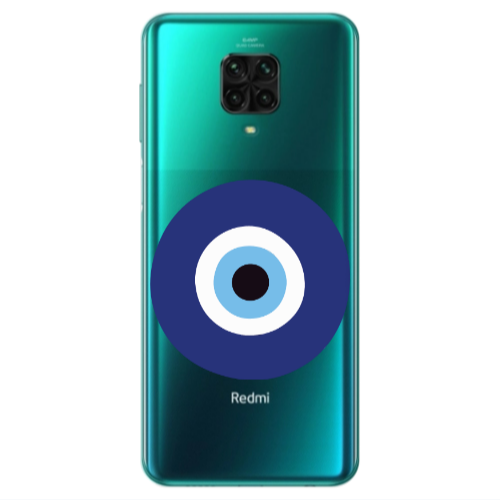 Xiaomi Redmi Note 9S Evil eye bead Transparent Silicone TPU Θήκη