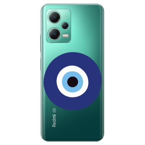 Xiaomi Redmi Note 12 Pro 5G Evil eye bead Transparent Silicone TPU Θήκη