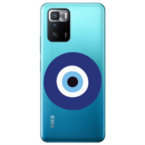 Xiaomi Poco X3 GT Evil eye bead Transparent Silicone TPU Θήκη