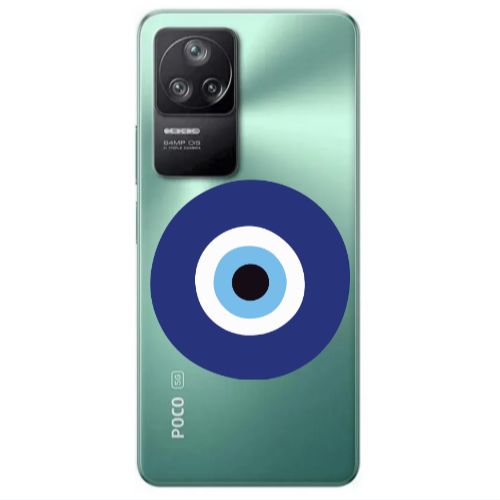 Xiaomi Poco F4 Evil eye bead Transparent Silicone TPU Θήκη