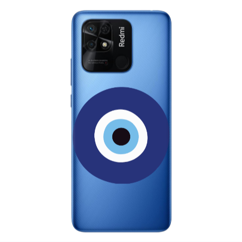 Xiaomi Poco C40 Evil eye bead Transparent Silicone TPU Θήκη