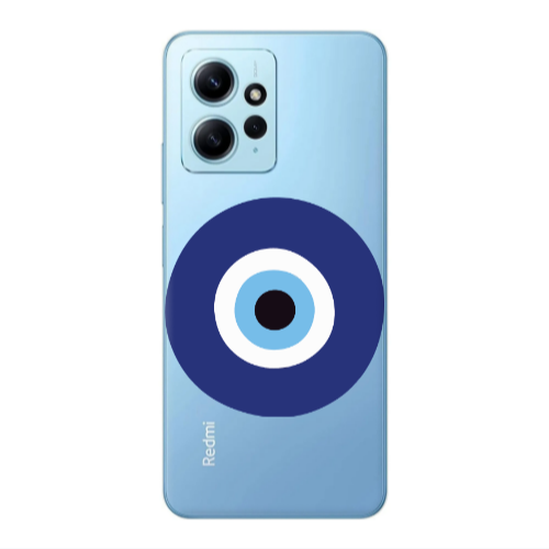 Xiaomi Redmi Note 12 4G Evil eye bead Transparent Silicone TPU Θήκη