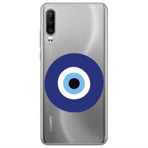 Huawei P30 Evil eye bead Transparent Silicone TPU Θήκη