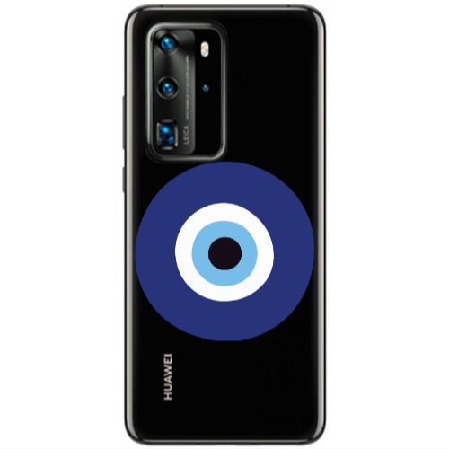 Huawei P40 Pro Evil eye bead Transparent Silicone TPU Θήκη